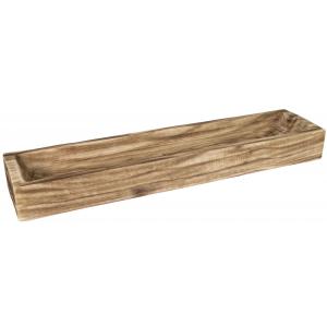 Kobe Rectangular Natural L 100x23x10 cm rechthoekige houten schaal